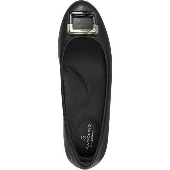 Bandolino Womens Black 002 Closed Rounded Toe Flexible Wedge Flat Tad Pump - Picture 2 of 6